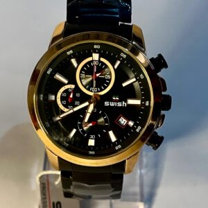 SWISH Premium Black & Gold Chronograph Men’s Watch