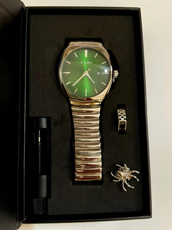 TOMI Luxury Green Dial Watch Gift Set