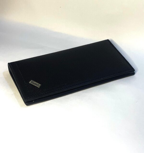 SEAROX Men's Long Black Leather Wallet – Slim & Stylish