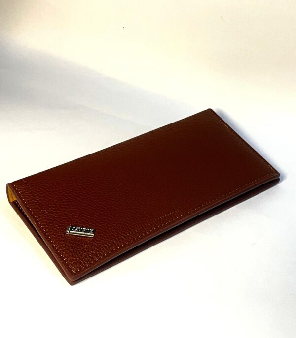 Luxury Brown Leather Long Wallet –Slim & Stylish - Image 2