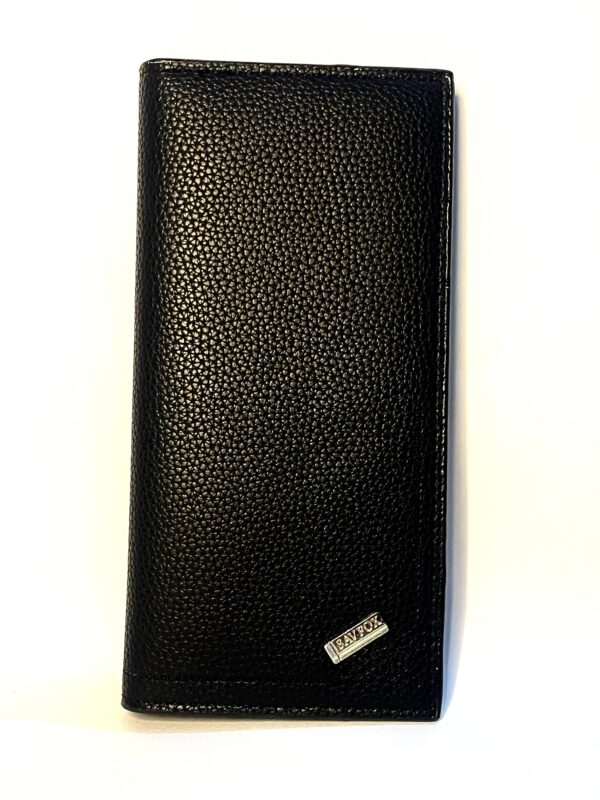 SEAROX Men's Long Black Leather Wallet – Slim & Stylish - Image 3