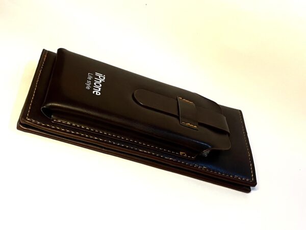 iPhone Lifestyle Leather Belt Pouch – Classic Vertical Holster Case - Image 3